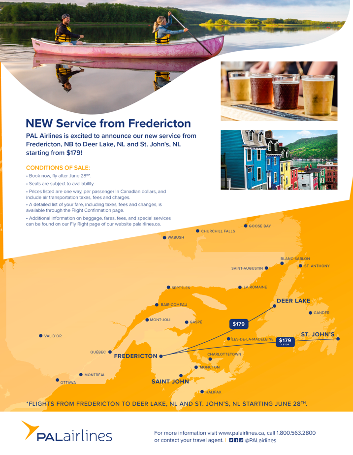 New Service to Fredericton
