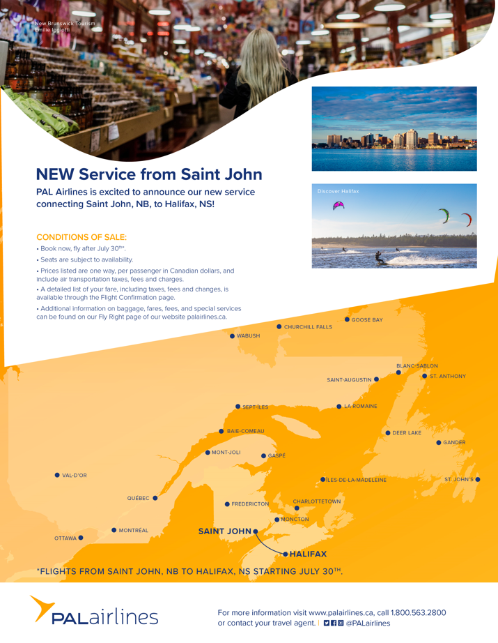 NEW service to Saint John! 